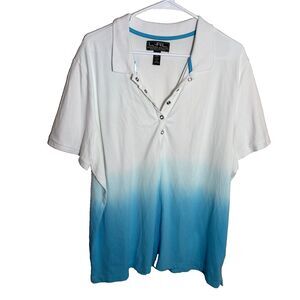 Lauren Ralph Lauren Active Shirt Women's 2X Ombre Polo Short Sleeve Collared